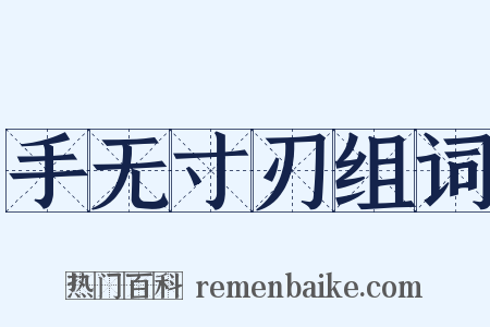 手无寸刃组词是什么意思的图片